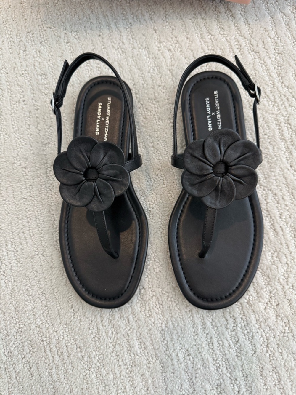 NIB Stuart Weitzman x Sandy Liang T-Strap Slingback Sandal size 6 $325 - Picture 4 of 11